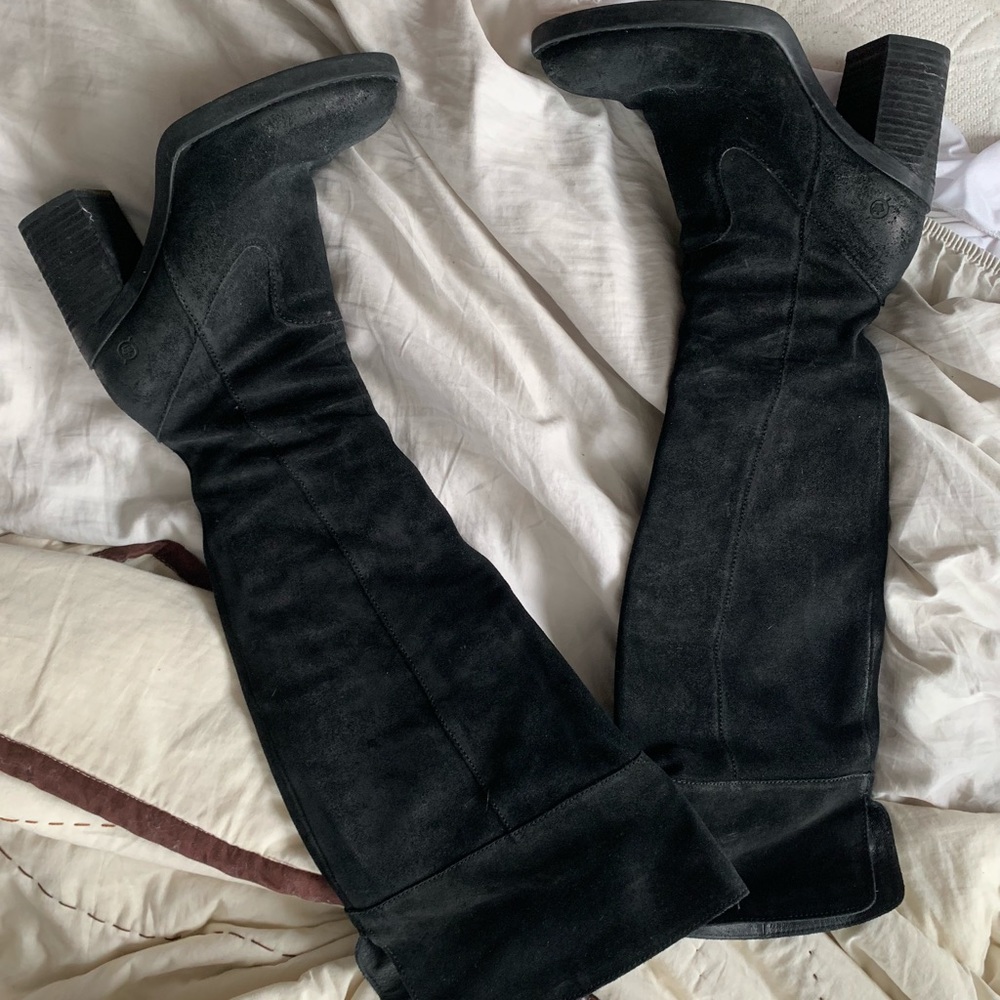 Black Suede BORN Over the Knee Boots